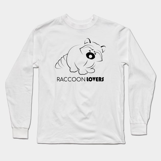 Raccoon Lovers - 01 Long Sleeve T-Shirt by SanTees